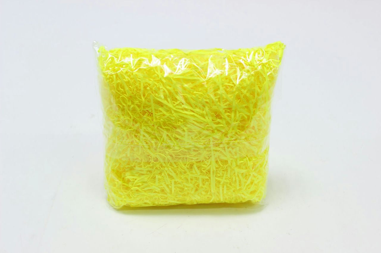 Бумажный наполнитель Жёлтый неон, арт. 042, 50 гр, 2мм