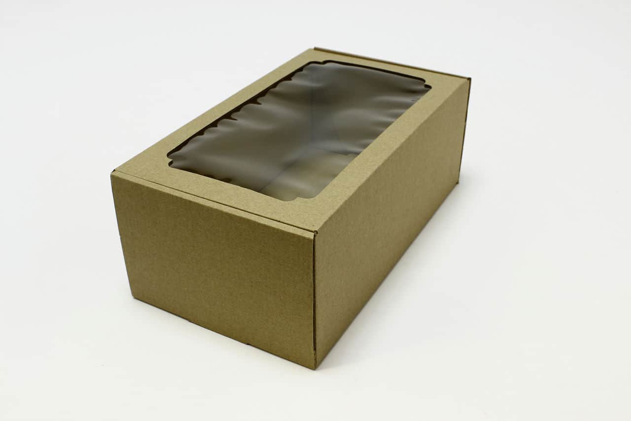 Коробка с окном 280 х 160 х 110 мм, F15.1 крафт (Цена за 1шт)