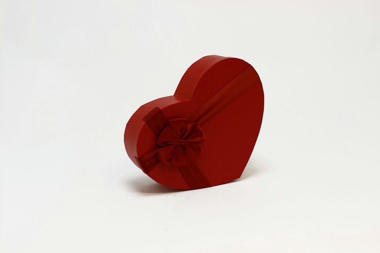 Коробка "Premium" Сердце 29,5x20 h=7 см, Красное (Арт) 31141-3/5