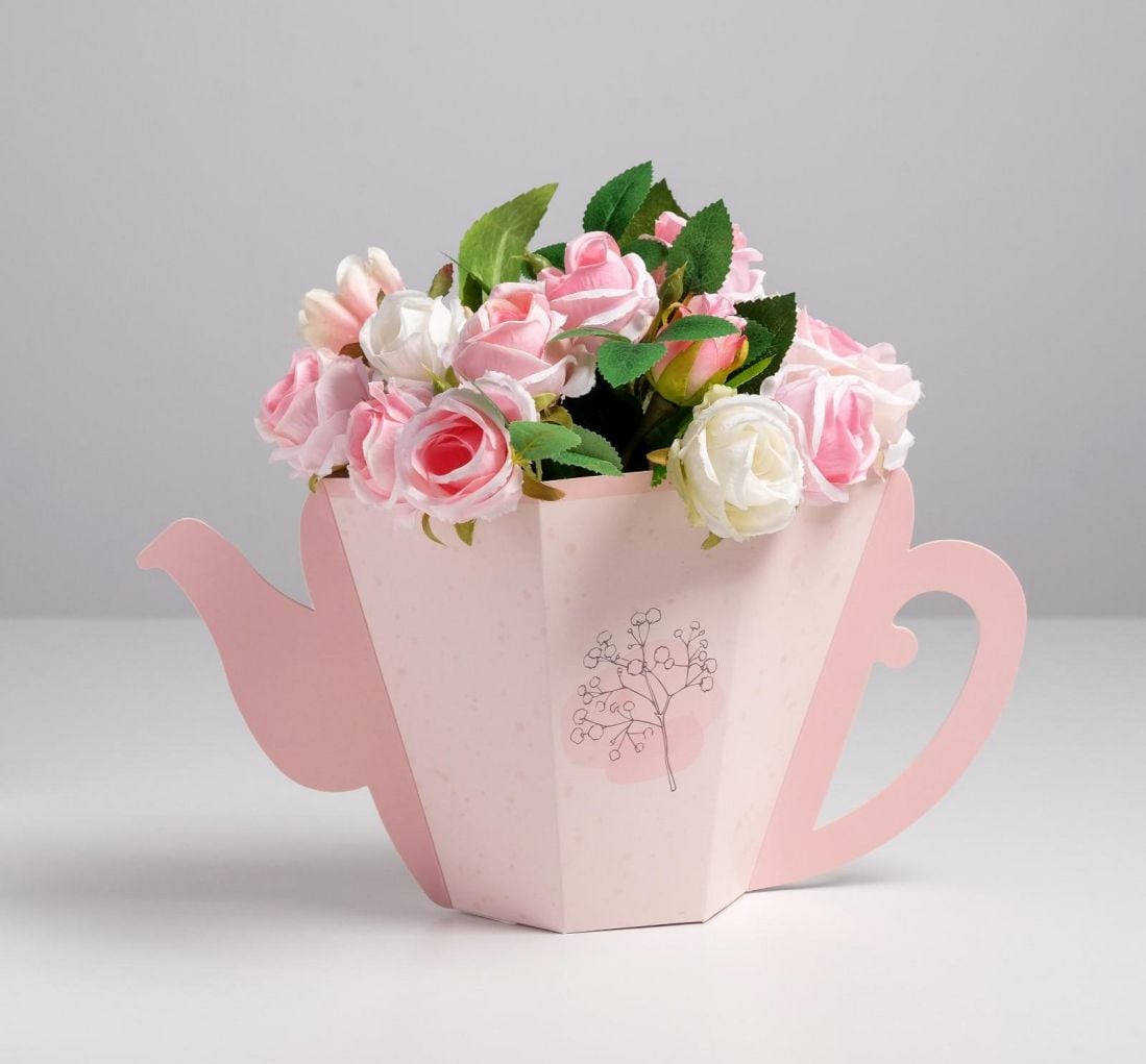 Коробка-переноска чайник «Расцветай» 39,4 х 25,4 см 5467250