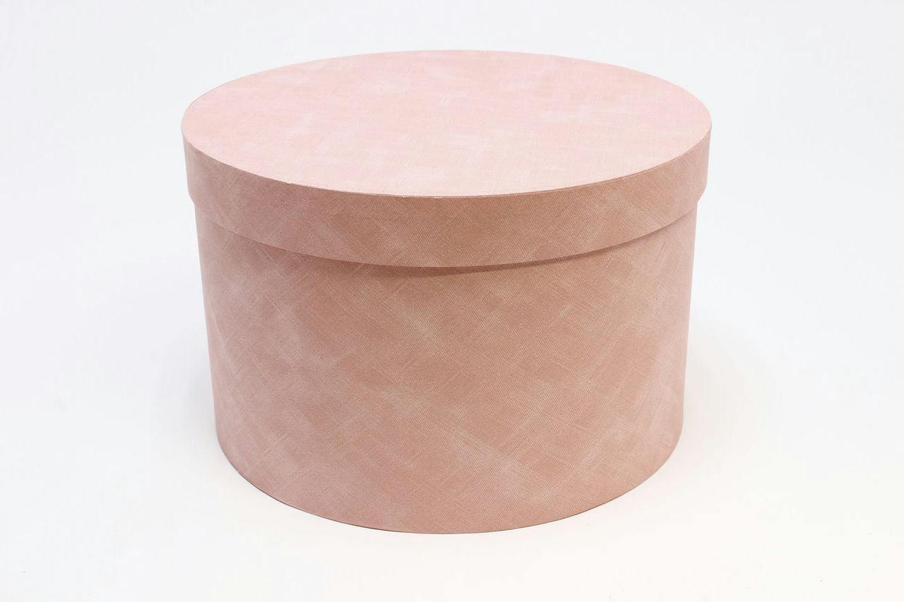 Подарочная коробка Круг "Текстура" 30*19 см Розовый (Арт) 7218001/004-2