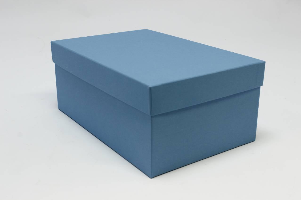 Коробка прямоугольник "Классик"  27.5*18*11.5 см, Голубая (Арт) 88001292/2