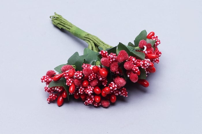 Тычинки для искуственных цветов К 12шт. Красный   №6
