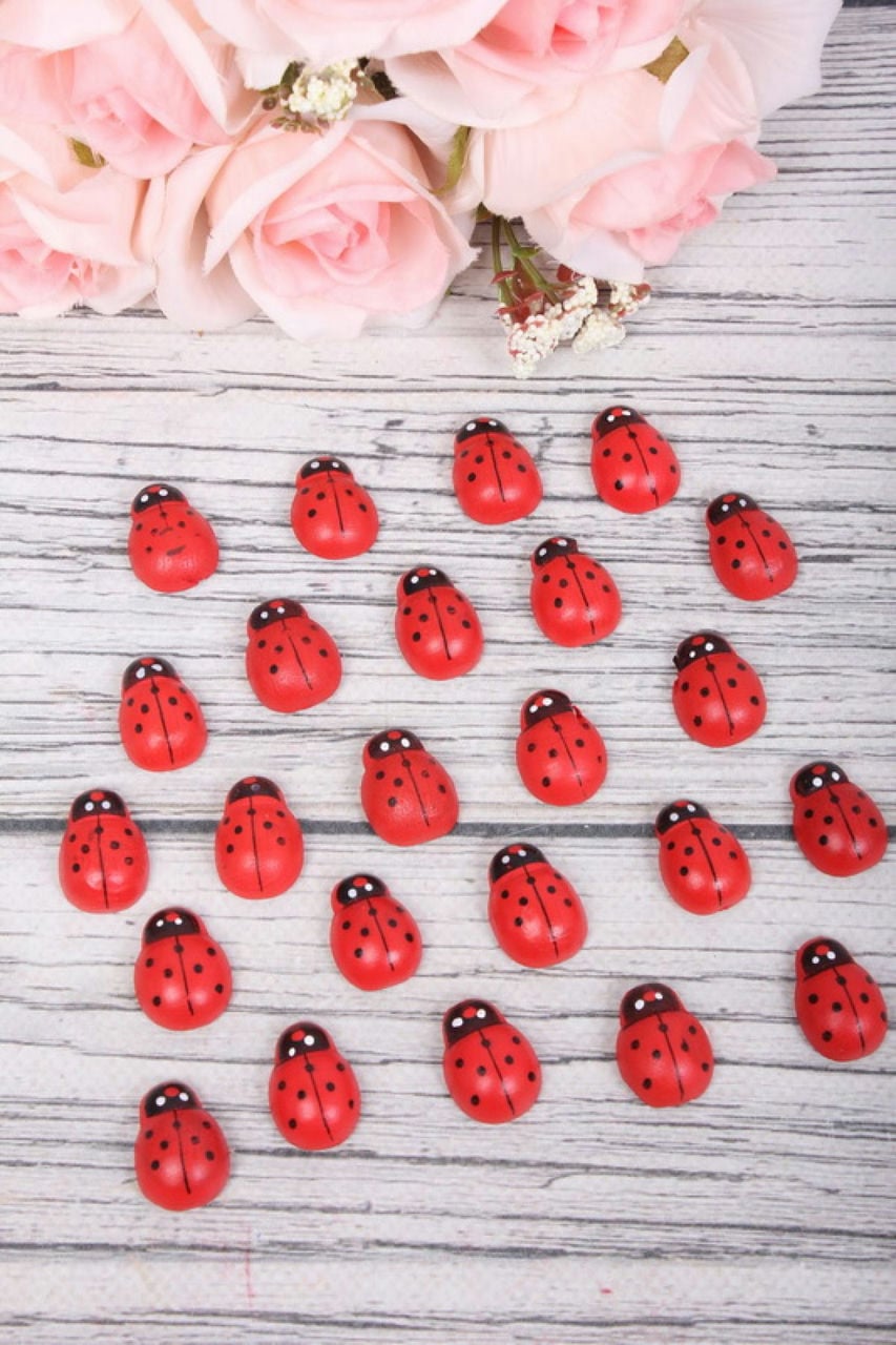 Божья коровка на лип. 2,5см  (24шт) №4