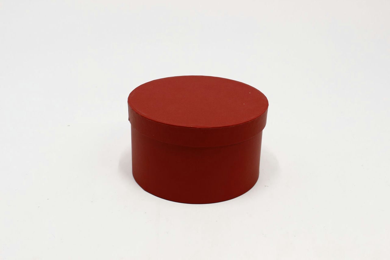 Подарочная коробка Круг "Красный" 20,5*11,8 см (Арт) 721813/1535-7