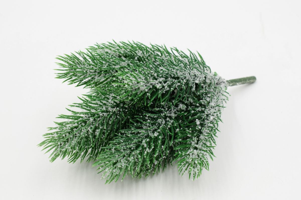 Куст еловый "Снежок" H25см Зеленый (снег)