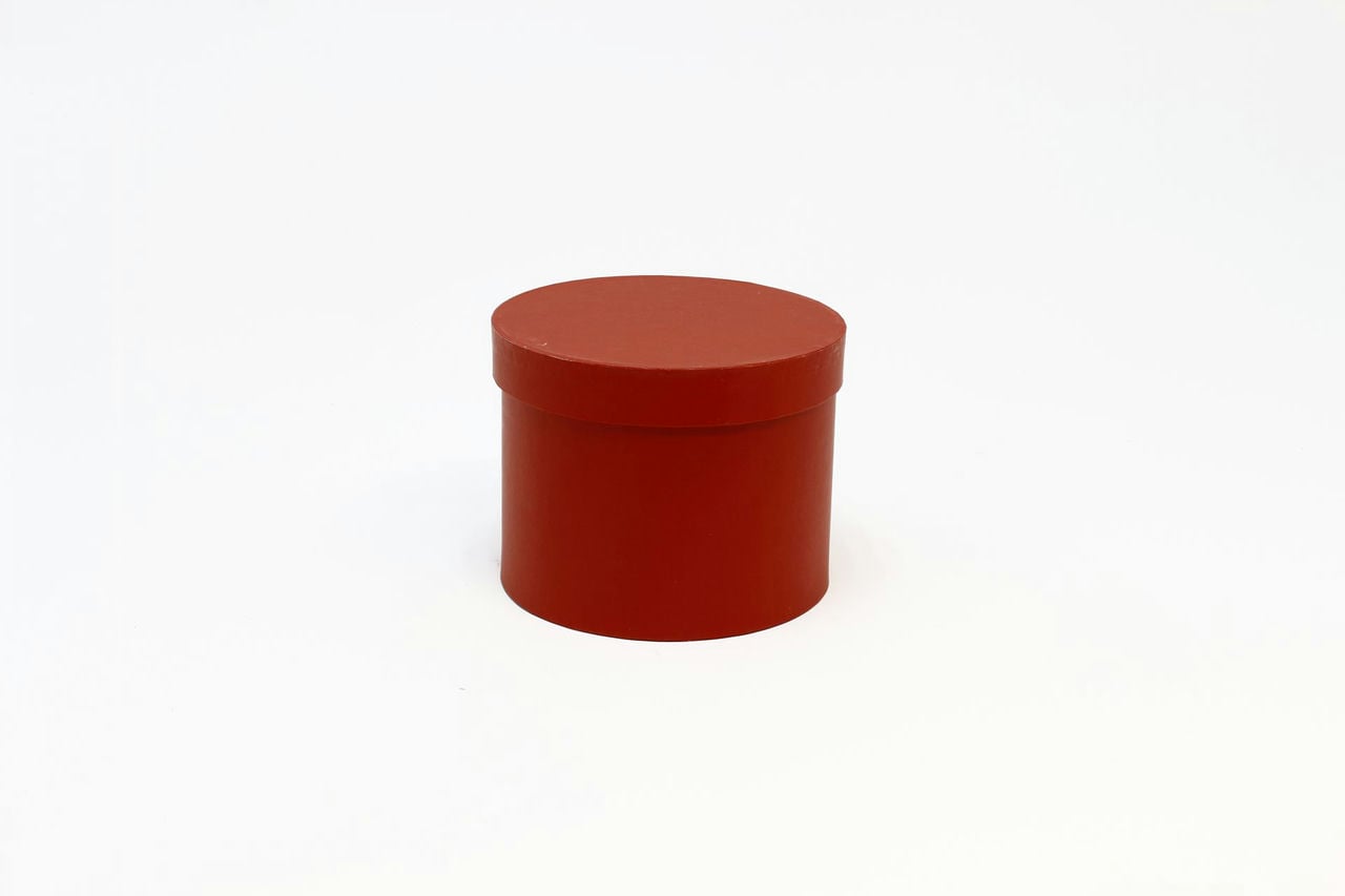 Коробка подарочная круг D17*13 см, Красная (Арт) 7211006/1535-9
