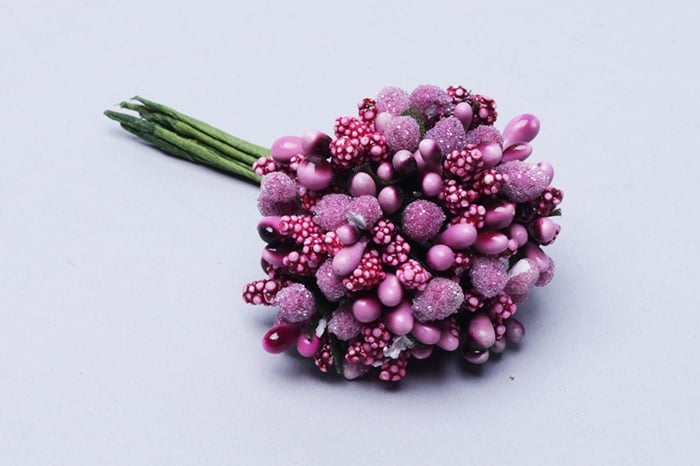 Тычинки для искуственных цветов К 12шт. фиолетовый светлый №14