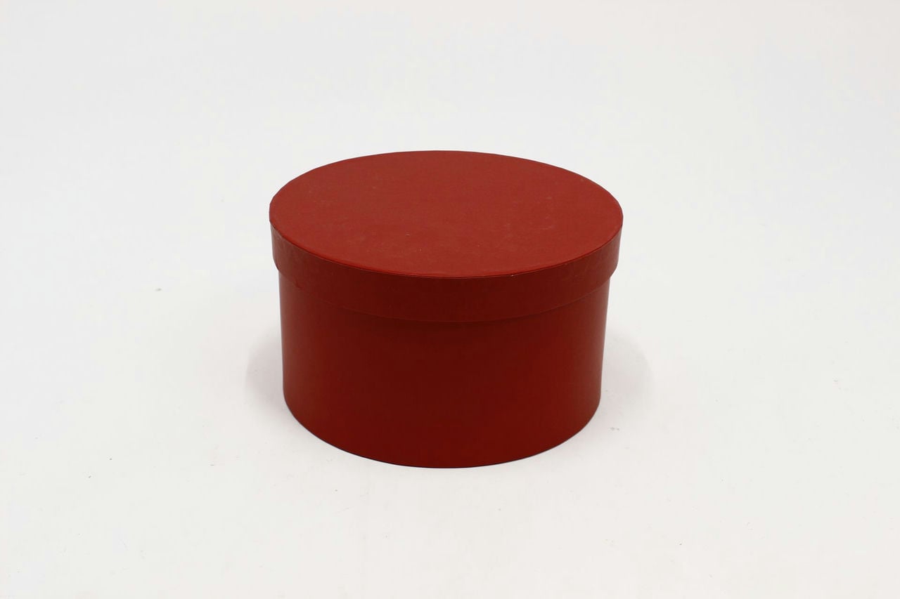 Подарочная коробка Круг "Красный" 22,5*12,8 см (Арт) 721813/1535-6