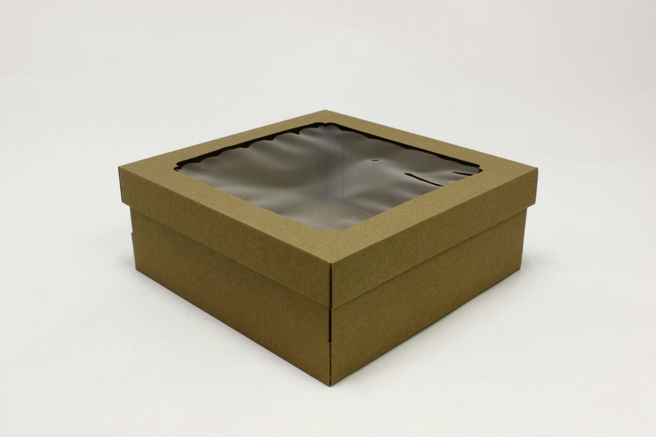 Коробка с окном H10.1, МГК бурый, 300х300х120 мм  (Цена за 1шт)