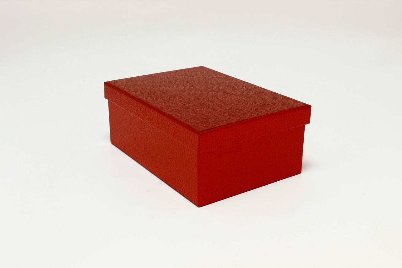 Коробка прямоугольник 31*22*12,5 см "Кожа крокодила" Красный (Арт) 7210808/0001-7