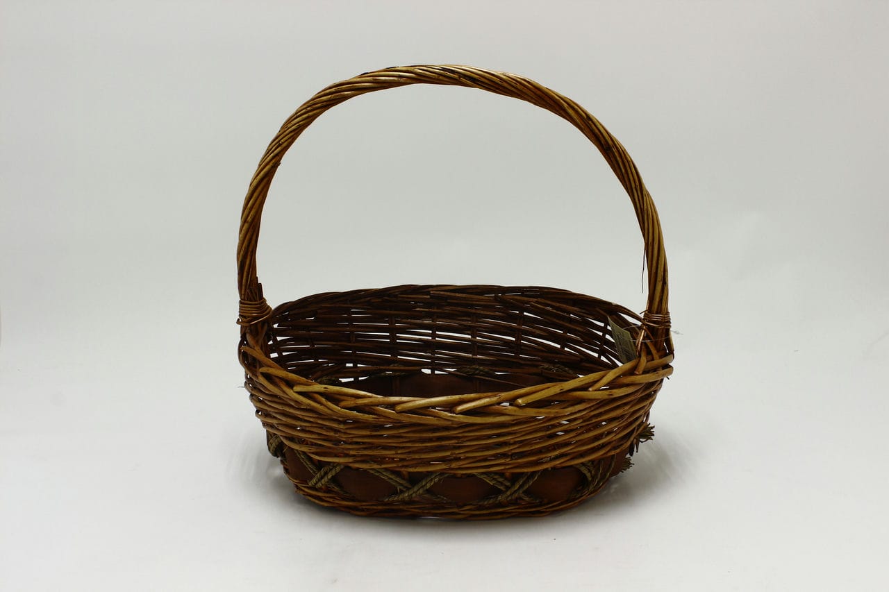 Корзина из Ивы (овальная) 38*30*H15*HH38 см (Арт) 4840164-2 Корзина из Ивы (овальная) 38*30*H15*HH38 см (Арт) 4840164-2