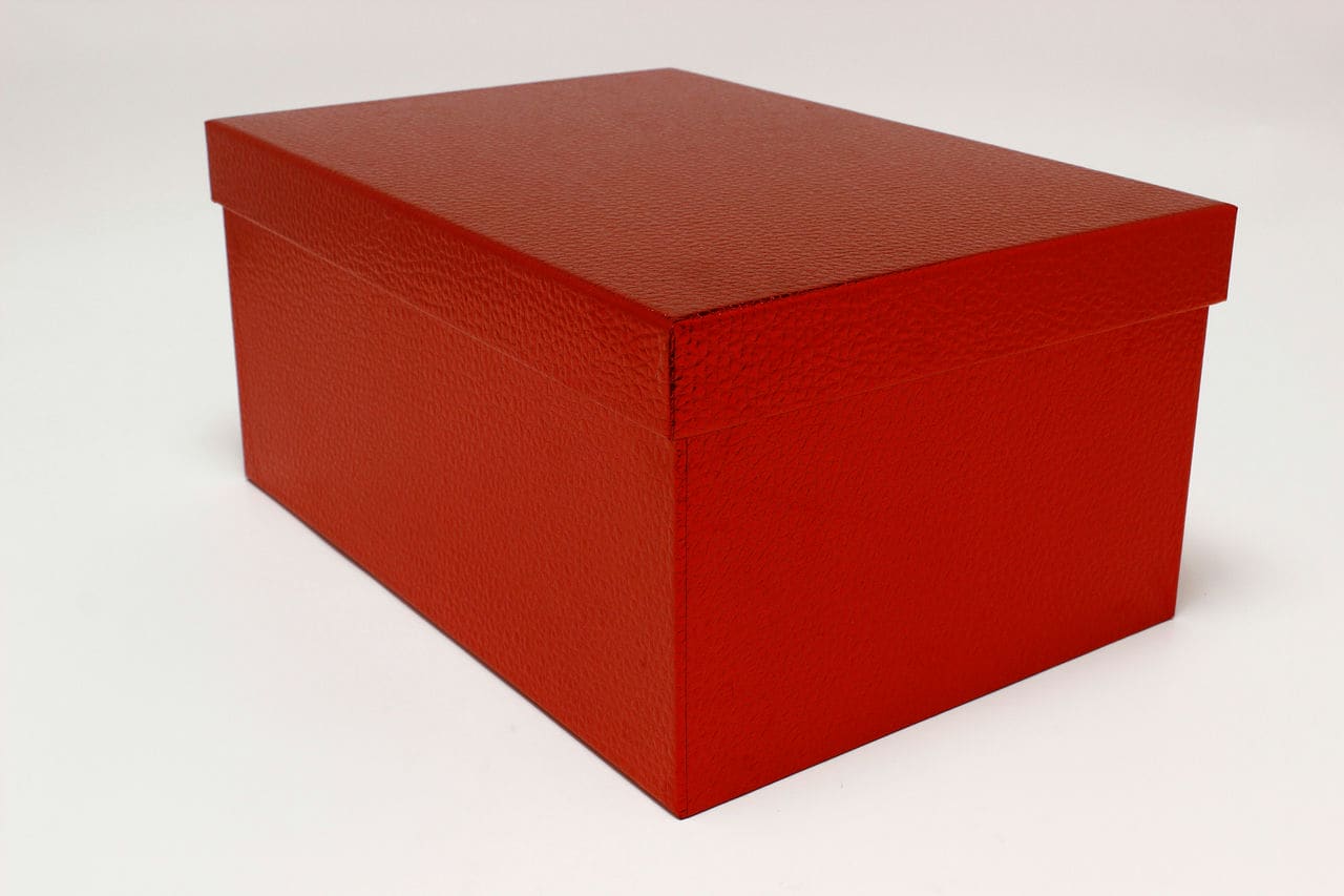 Коробка прямоугольник 44*31*21 см "Кожа крокодила" Красный (Арт) 7210808/0001-3
