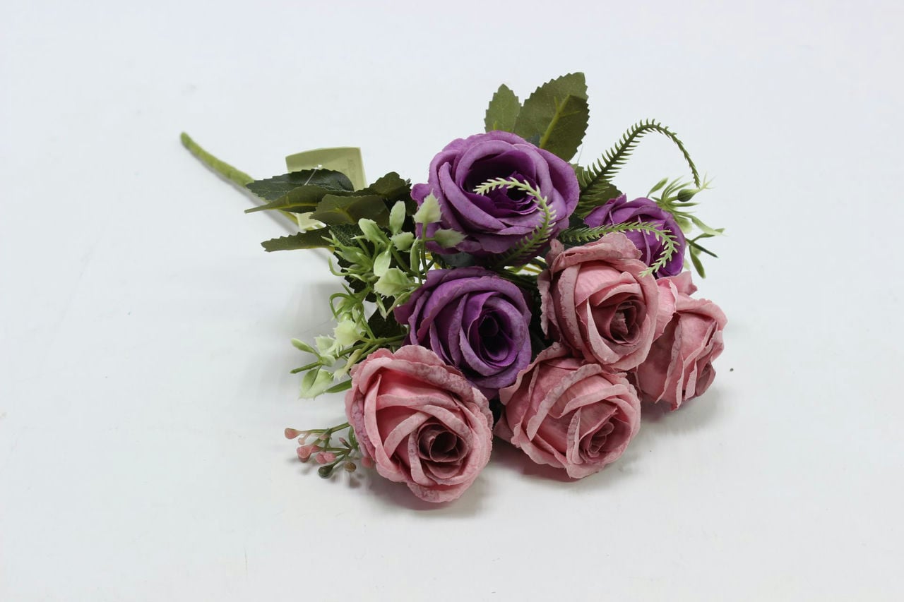 Букет роз "Еврожасмин" Н33см Сиренево-пудровый