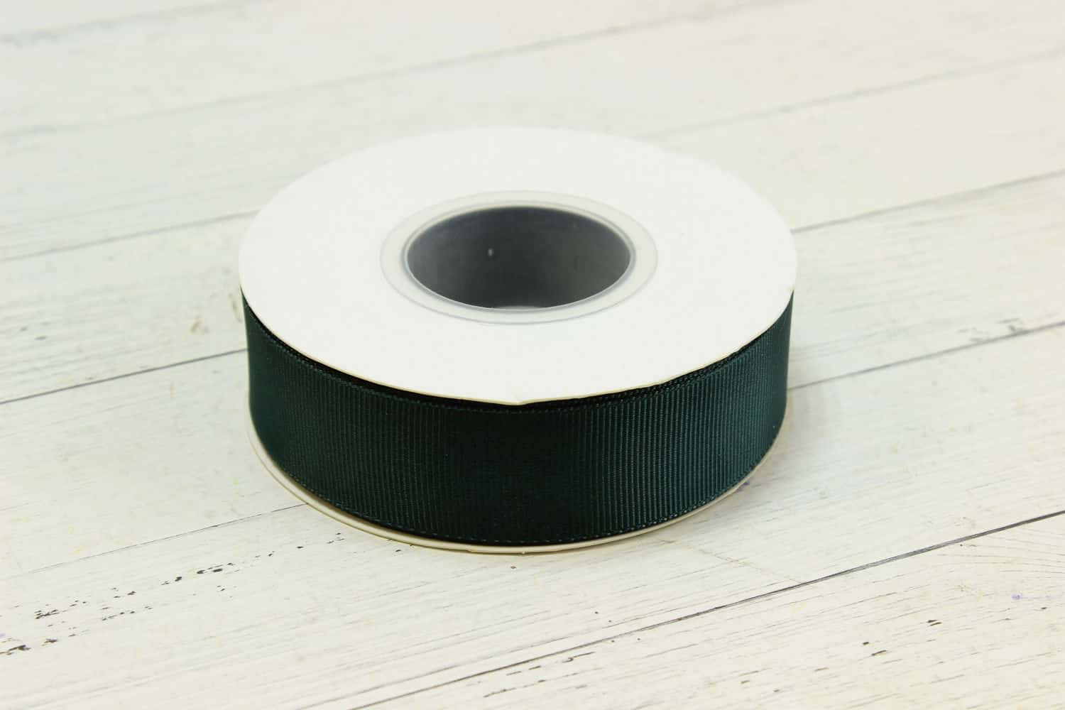 Лента репсовая 2,5 см*18,29м Темно-зеленый №0159