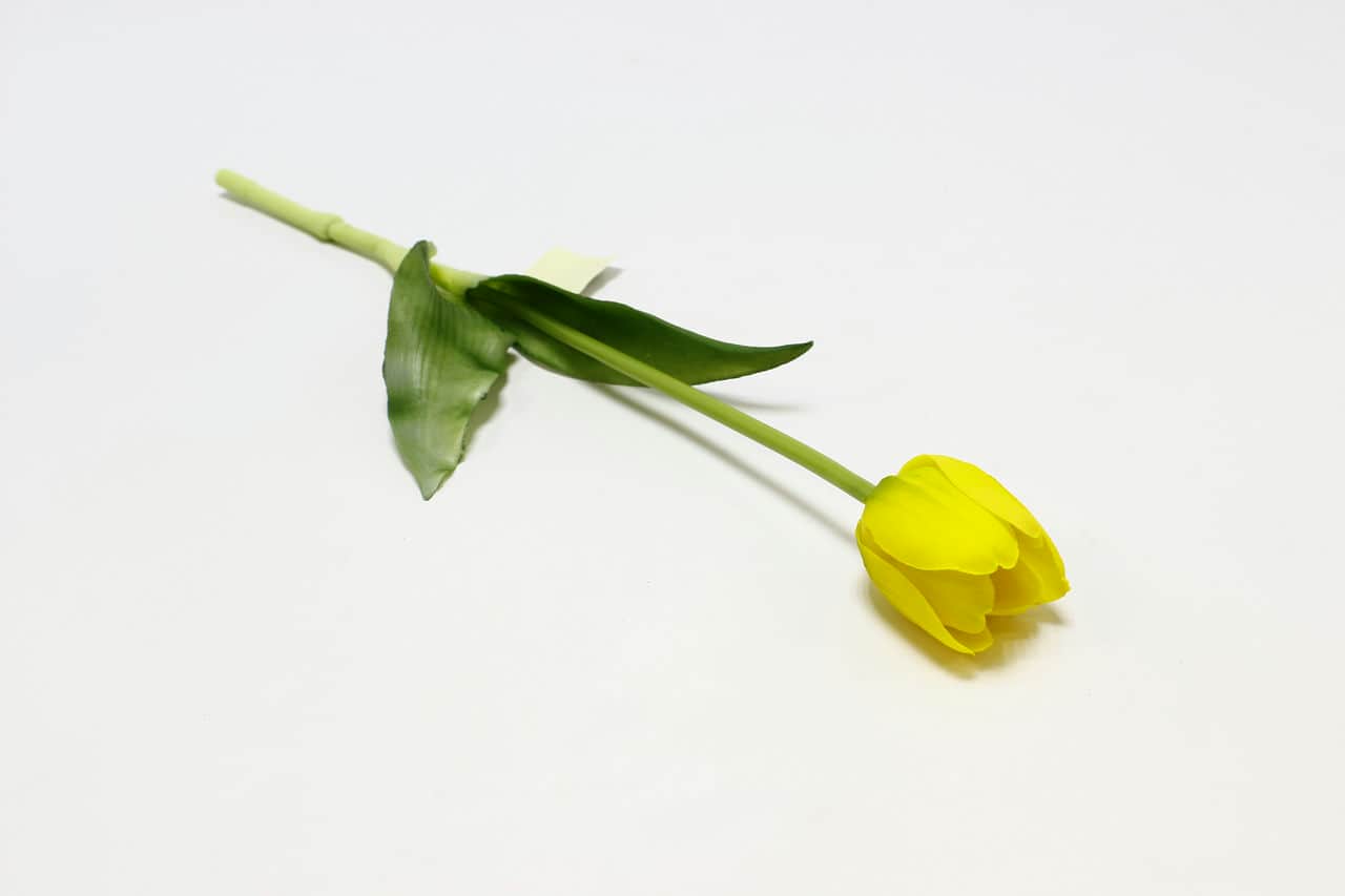 Тюльпан "Алиси" H40см Желтый (цена за 1 шт) (силикон)