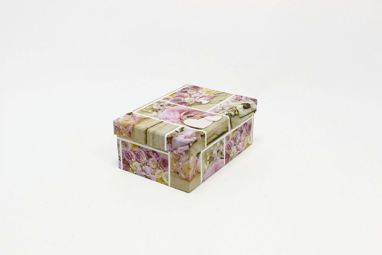 Коробка прямоугольная "Коллаж пионы" 20,7*14,3*8,5 см (Арт) 721604/1490-8