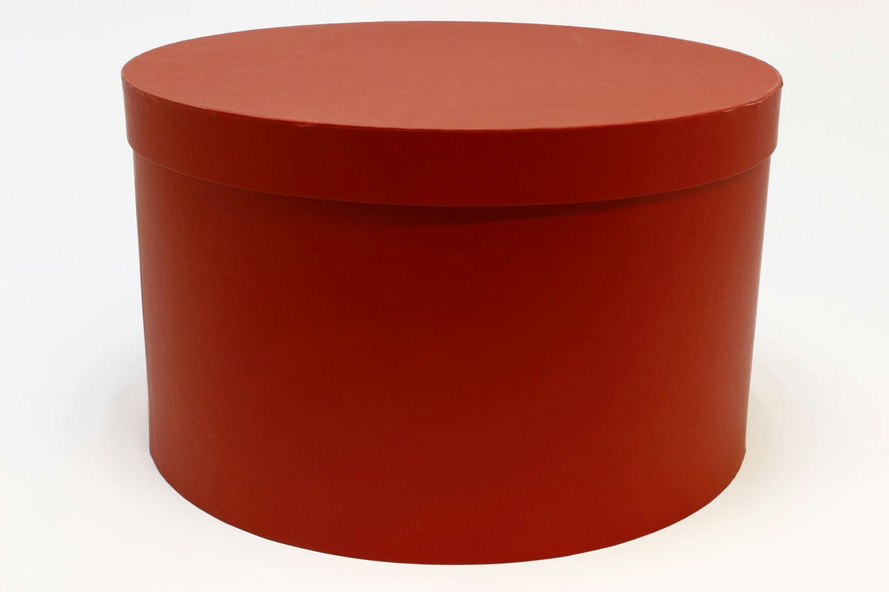 Коробка подарочная круг D42,1*25,2 см, Красная (Арт) 7211006/1535-1