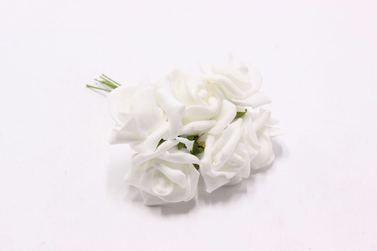 Букет латексной розы "Мимимишки" Н14см Белый