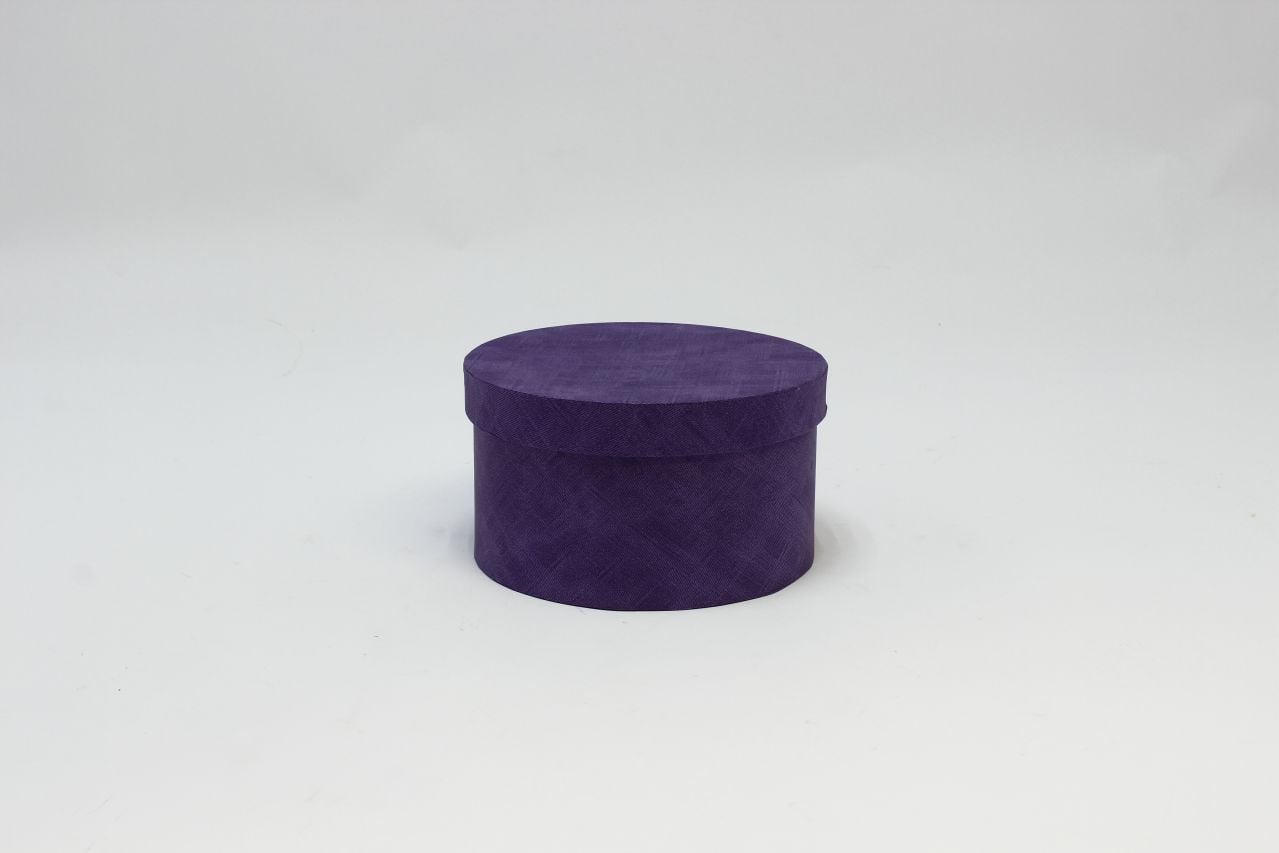 Подарочная коробка Круг "Текстура" 17,5*9,5 см Фиолетовый (Арт) 7218001/0043-7