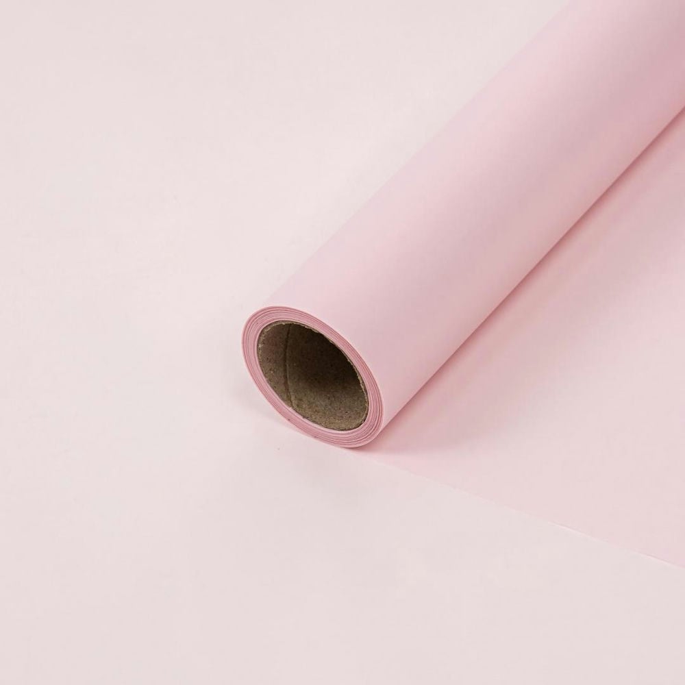 Пленка матовая однотонная "Luxury" Бледно-розовый 58см*10м (03)