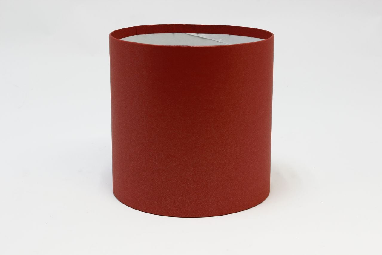 Коробка цилиндр "Exclusive" (без крышки) 18*18 см, Красный перламутр (Арт) КЦБ-0014/1