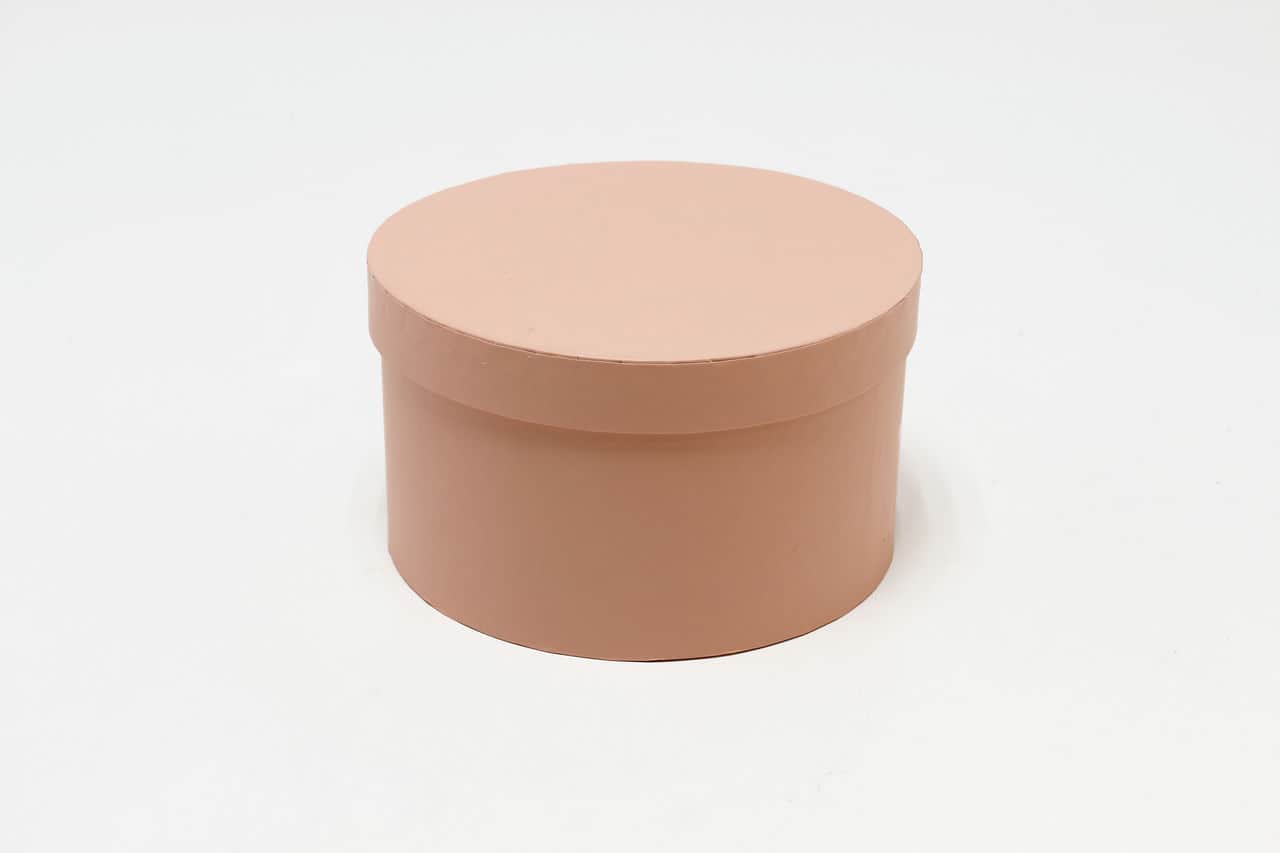 Коробка круг однотонная 19*10,8 см, Розовый (Арт) 721814/1532-5