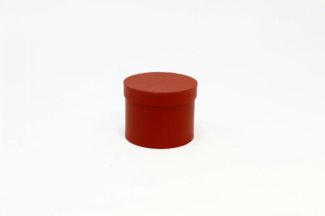 Коробка подарочная круг D15*11,5 см, Красная (Арт) 7211006/1535-10