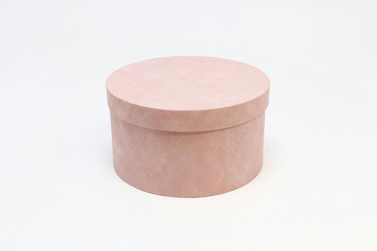 Подарочная коробка Круг "Текстура" 24*13 см Розовый (Арт) 7218001/004-5