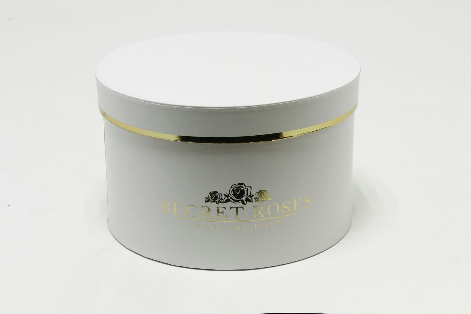 Коробка Круг "Secret Roses" 21*13 см, Белый (Арт) 720885/2-4