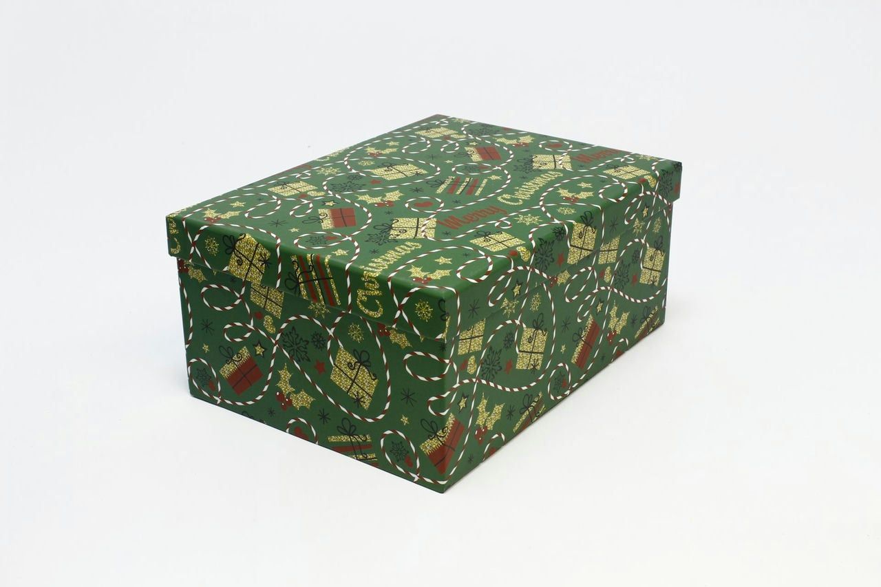 Коробка НГ прямоугольная 28*21*12,3 см "Подарочки" (Арт) 730604/1646-4