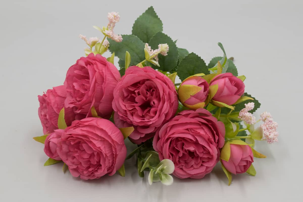 Букет розы "Марта" H25см, Малиновый