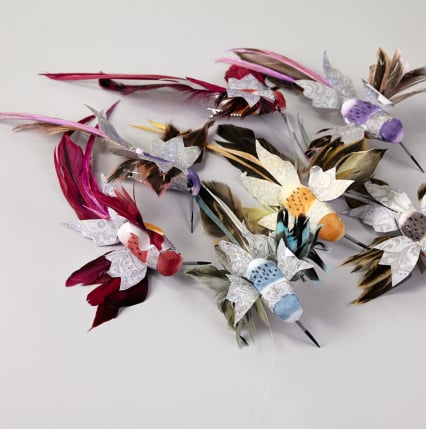 Птички 15см  "Оригами" - Колибри на прищепке (Арт) ЭП-ПТ-0017