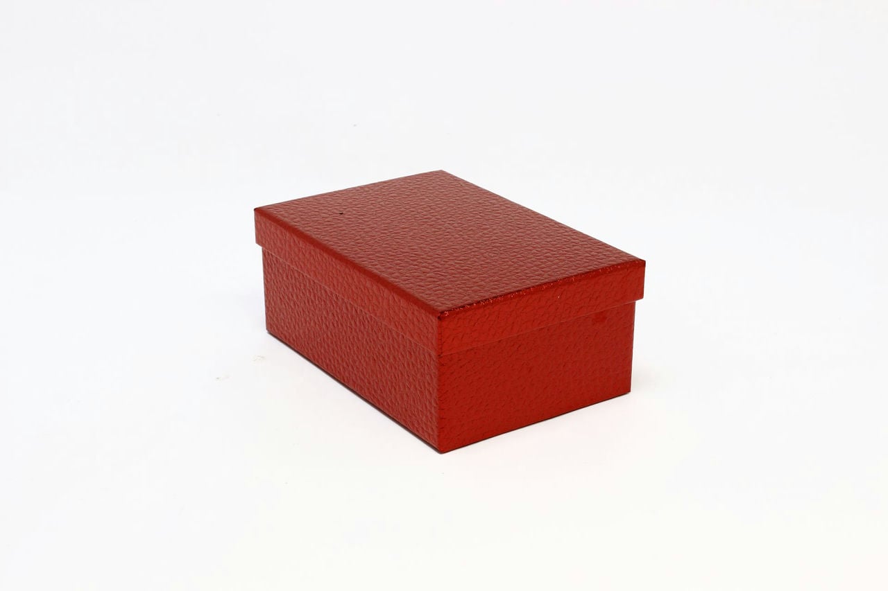 Коробка Прямоугольная 20,7*14,3*8,5 см "Кожа крокодила" Красный (Арт) 721604/0001-8