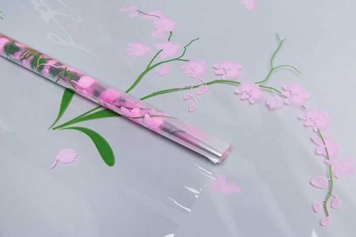 Пленка цветная Орхидея 70см розовый