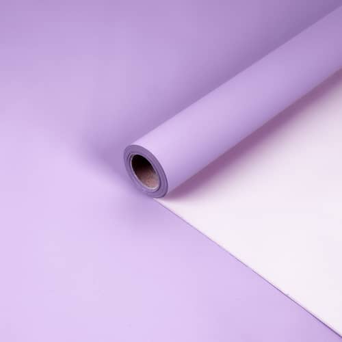 Пленка матовая двухсторонняя 58см*10м Сиреневая/Бледно-сиреневая (20)