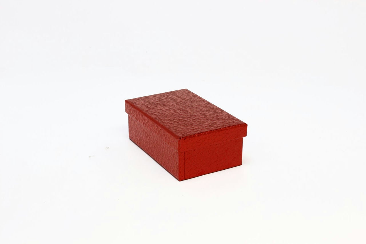 Коробка Прямоугольная 16,8*10,8*6,5 см "Кожа крокодила" Красный (Арт) 721604/0001-10