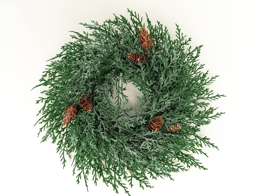 Венок можжевеловый "Энди" D38 см, H12см Зеленый