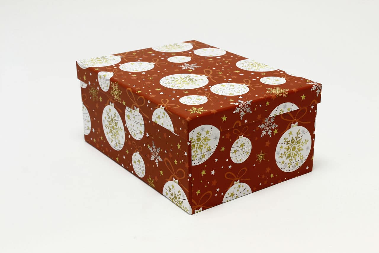 Коробка НГ Прямоугольная 28*21*12,3 см "Шары" (Арт) 730604/2127-4