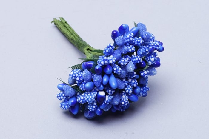Тычинки для искуственных цветов К 12шт. Синий  №16