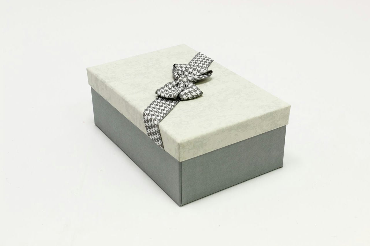 Коробка прямоугольник "Классика" Серый 21*14*8 см (Арт) 7201580/3-2