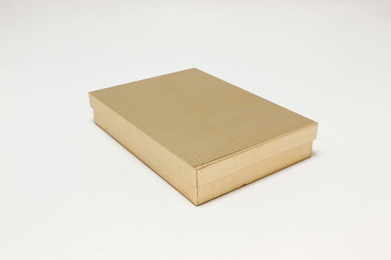 Коробка прямоугольник "Кожа крокодила" 34*24,5*6,5 см, Розовое золото (Арт) 721607/0004-7