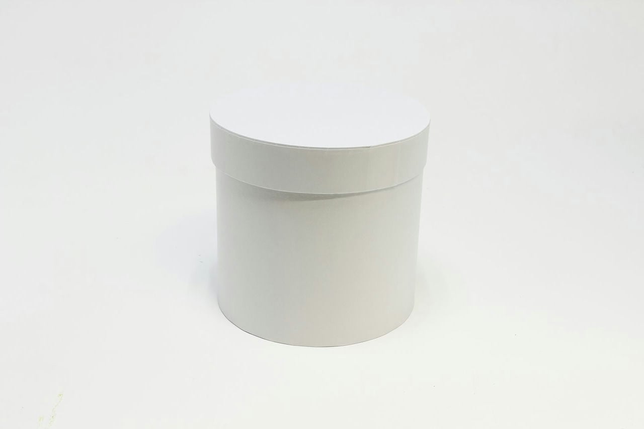 Коробка цилиндр "Exclusive" 16*16 см, белый перламутр  (Арт) КЦ-016/2