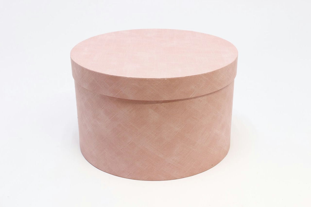 Подарочная коробка Круг "Текстура" 28*17 см Розовый (Арт) 7218001/004-3