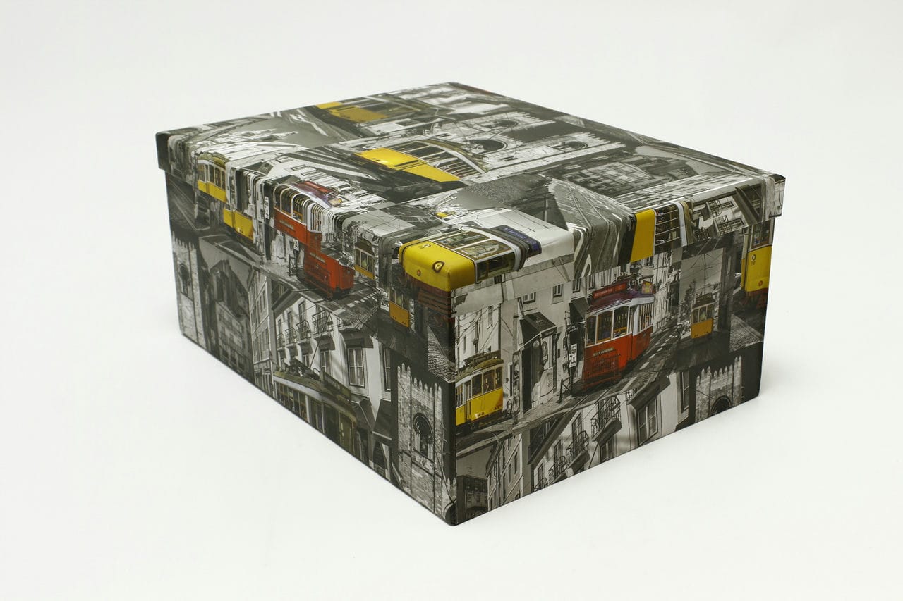 Коробка прямоугольная "Трамваи-1" 34*26*15,3 см (Арт) 721604/1474-1