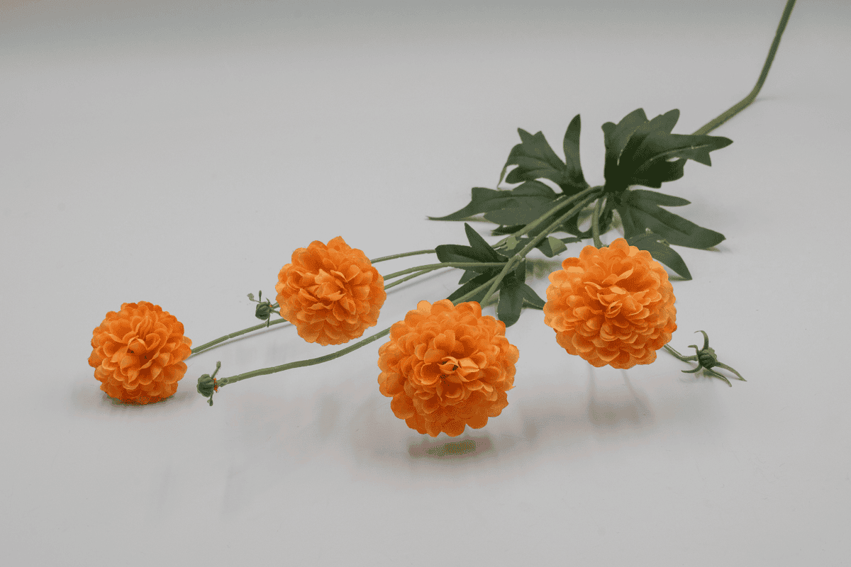 Ветка хризантема садовая "Элия" H78см Оранжевый