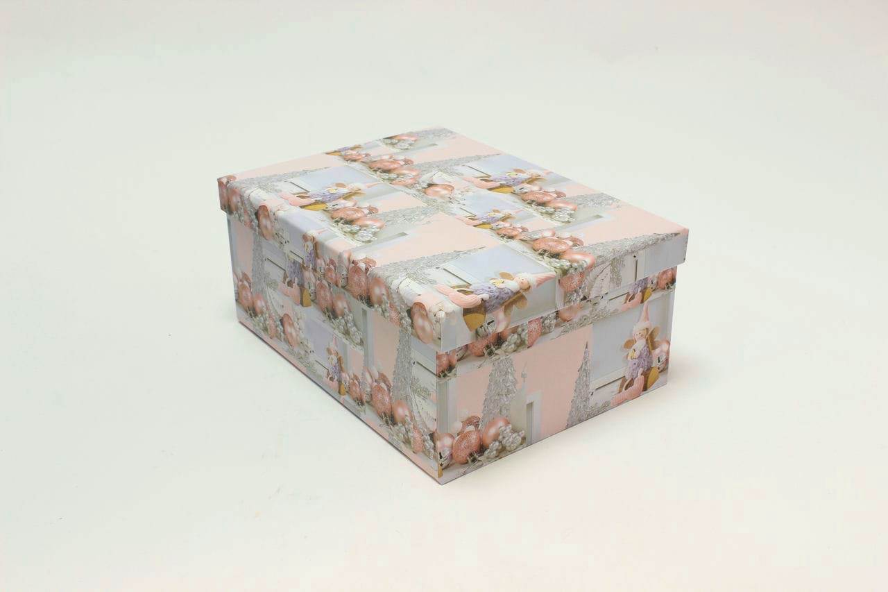 Коробка НГ прямоугольная 26,3*19,3*11,3 см "Ангел" (Арт) 730604/1681-5