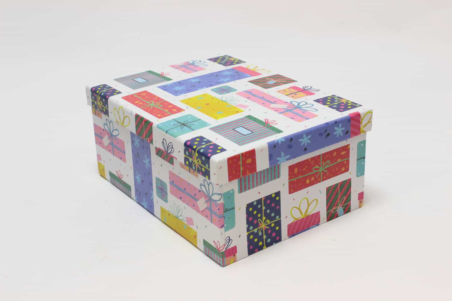Коробка прямоугольная "Подарки" 26,3*19,3*11,3 см (Арт) 721604/2231-5
