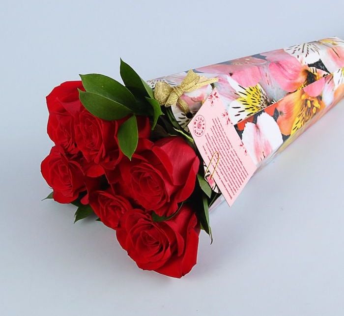 Конус для цветов "Альстромерия радуга" серия цветы, 27х13 см   1557379