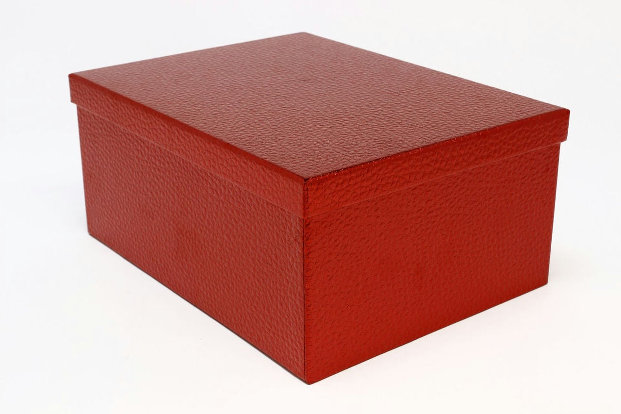 Коробка Прямоугольная 34*26*15,3 "Кожа крокодила" Красный (Арт) 721604/0001-1